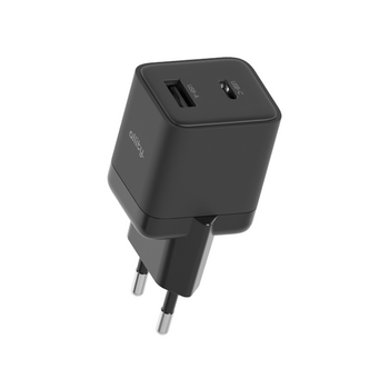Allity GaN PD QC mains charger ATC-01-20WAC 1x USB-C 1x USB-A 20W black