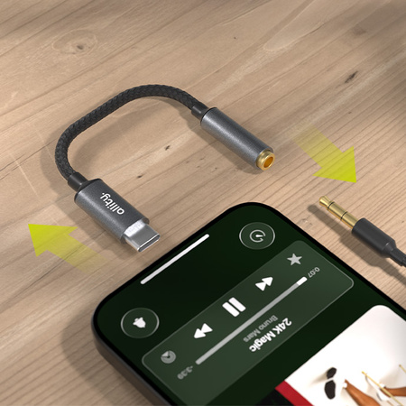 Адаптер Allity ABA-200 USB-C на 3,5 мм роз'єм, сірий