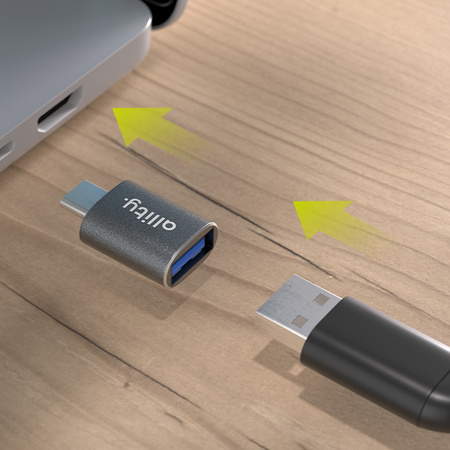Allity adapter ABA-102 OTG USB 3.0 do USB-C szary