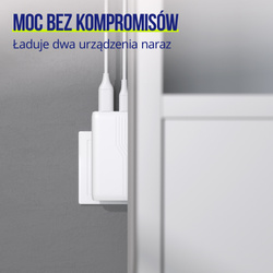 Chargeur mural Allity GaN PD QC ATC-02-65WAC 1x USB-C + 1x USB-A 65W Blanc