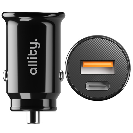 Autonabíječka Allity ACC-100-30WAC 1x USB-C 1x USB-A 30W Černá