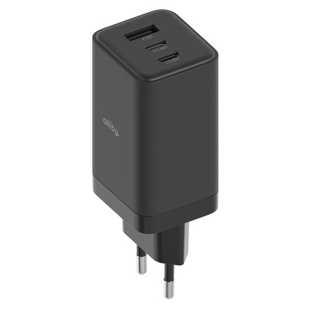 Allity GaN PD QC chargeur secteur ATC-01-65WACC 2x USB-C + 1x USB-A 65W noir