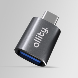 Allity ABA-102 OTG USB 3.0 auf USB-C Adapter, Grau