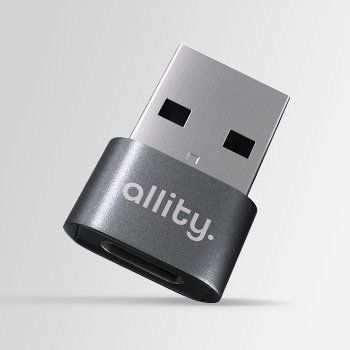 Allity adapter ABA-101 OTG USB-C do USB szary