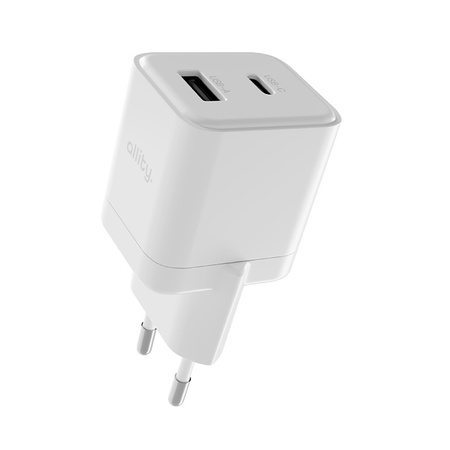 Allity GaN PD QC síťová nabíječka ATC-01-20WAC 1x USB-C 1x USB-A 20W bílá
