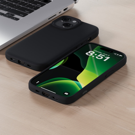Allity Silicone Case Mag cap pour iPhone 15 noir