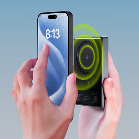 Allity bezdrátová powerbanka APB-300 PD QC 20W 10000 mAh magnetická šedá