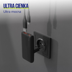 Chargeur mural Allity GaN PD QC ATC-02-65WAC 1x USB-C + 1x USB-A 65W Noir