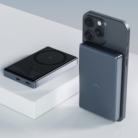 Allity wireless powerbank APB-300 PD QC 20W 10000 mAh gray magnetic