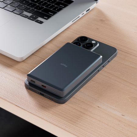 Allity wireless powerbank APB-300 PD QC 20W 10000 mAh gris magnétique