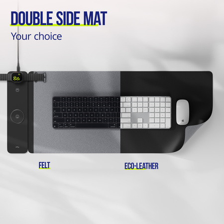 Allity Laptop-Pad mit drahtloser Aufladung 4in1 15W schwarz