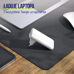 Allity ładowarka sieciowa GaN PD QC ATC-02-65WAC 1x USB-C + 1x USB-A 65W biała