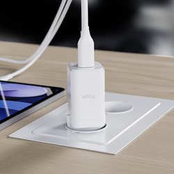 Allity ładowarka sieciowa GaN PD QC ATC-01-45WAC 1x USB-C 1x USB-A 45W biała