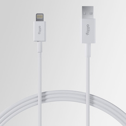 Kabel Allity AUC-03 USB-A na Lightning 1,0 m 2,4 A bílý