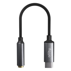 Allity adapter ABA-200 USB-C do jack 3,5mm szary