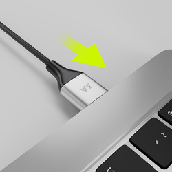 Кабель Allity AUC-01 USB-A до USB-C 1,0 м 3A Чорний