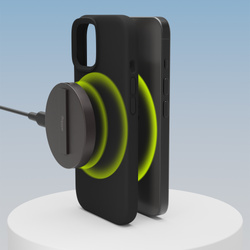 Allity Silikonhülle Mag Kappe für iPhone 15 schwarz
