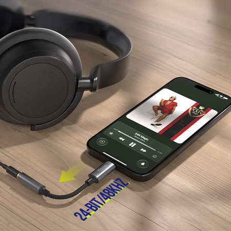 Allity adapter ABA-200 USB-C do jack 3,5mm szary