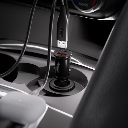 Chargeur de voiture Allity ACC-100-30WAC 1x USB-C 1x USB-A 30W Noir