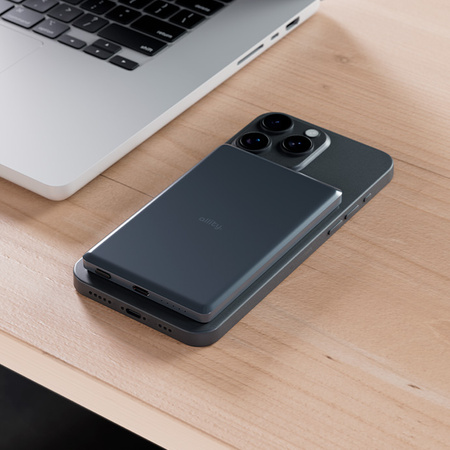 Allity powerbank bezprzewodowy APB-300 PD QC 20W 5000 mAh szary magnetyczny