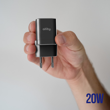 Allity GaN PD QC síťová nabíječka ATC-01-20WAC 1x USB-C 1x USB-A 20W černá