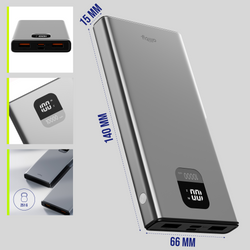Allity powerbank APB-100 PD QC 22.5W 10000 mAh сірий