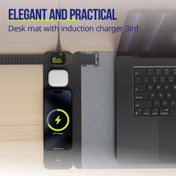 Allity Laptop-Pad mit drahtloser Aufladung 4in1 15W schwarz