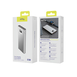 Allity powerbank APB-100 PD QC 22,5W 10000 mAh šedá