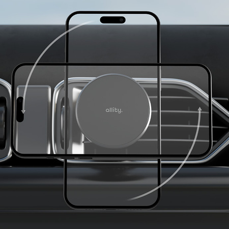 Allity držák do mřížky auta ACH-300 magnetický s bezdrátovým nabíjením černý 15W