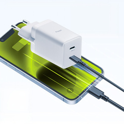 Allity ładowarka sieciowa GaN PD QC ATC-01-45WCC 2x USB-C 45W biała