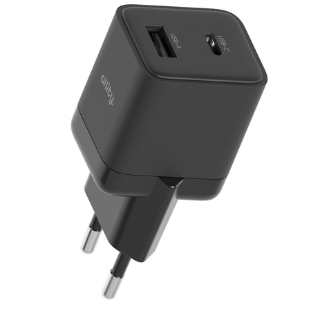Allity GaN PD QC chargeur secteur ATC-01-20WAC 1x USB-C 1x USB-A 20W noir