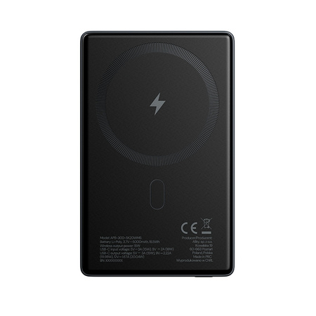 Allity powerbank bezprzewodowy APB-300 PD QC 20W 5000 mAh szary magnetyczny