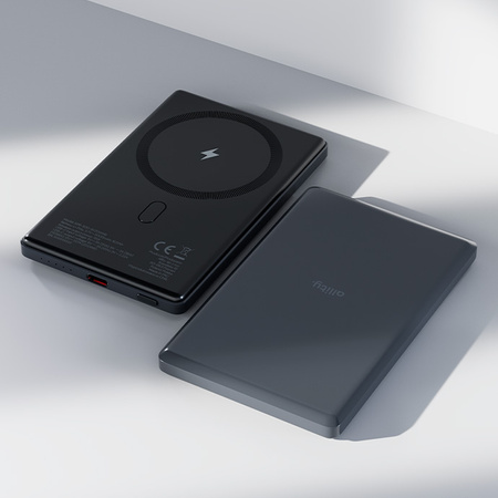 Allity powerbank bezprzewodowy APB-300 PD QC 20W 5000 mAh szary magnetyczny