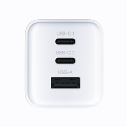 Allity GaN PD QC chargeur secteur ATC-01-65WACC 2x USB-C + 1x USB-A 65W blanc