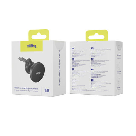 Allity Kühlergrillhalterung ACH-300 magnetisch mit drahtlosem Laden schwarz 15W