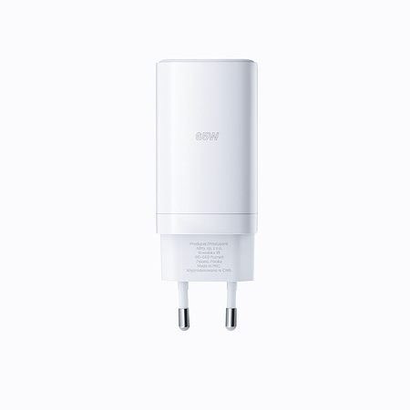 Allity GaN PD QC chargeur secteur ATC-01-65WACC 2x USB-C + 1x USB-A 65W blanc