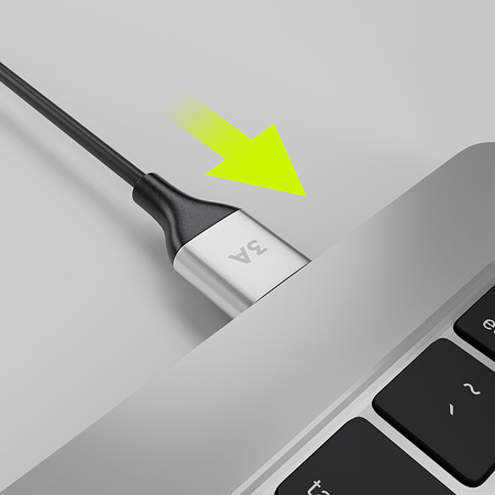Kabel Allity AUC-01 USB-A na USB-C 1,0 m 3A černý