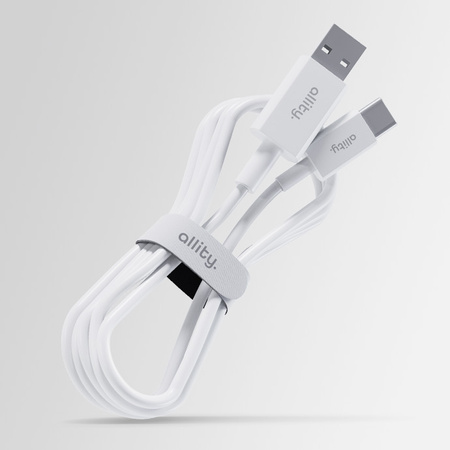 Câble USB-A vers USB-C Allity AUC-03 1,0 m 3 A Blanc