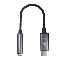 Allity adapter ABA-200 USB-C do jack 3,5mm szary