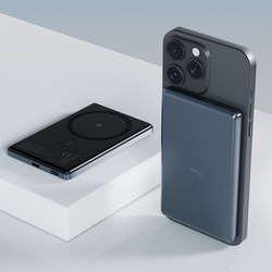 Allity powerbank bezprzewodowy APB-300 PD QC 20W 5000 mAh szary magnetyczny