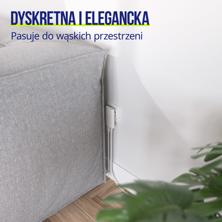 Allity ładowarka sieciowa GaN PD QC ATC-02-65WAC 1x USB-C + 1x USB-A 65W biała