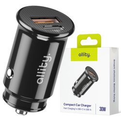 Allity Autoladegerät ACC-100-30WAC 1x USB-C 1x USB-A 30W Schwarz