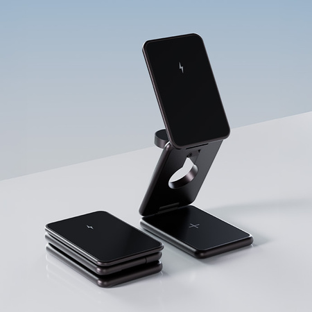 Allity drahtloses Ladegerät AWC-230-22WMS 22.5W graphit 3in1