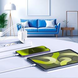 Allity GaN PD QC chargeur secteur ATC-01-45WCC 2x USB-C 45W blanc