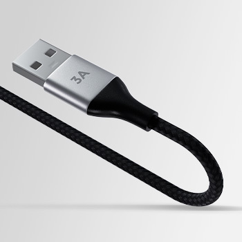 Кабель Allity AUC-01 USB-A до USB-C 1,0 м 3A Чорний