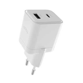 Allity GaN PD QC mains charger ATC-01-20WAC 1x USB-C 1x USB-A 20W white