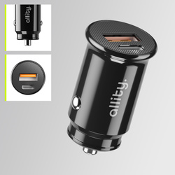 Chargeur de voiture Allity ACC-100-30WAC 1x USB-C 1x USB-A 30W Noir